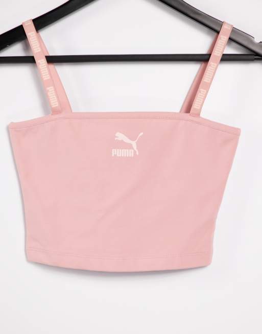 PUMA small logo bralet in rose, 3 of 4