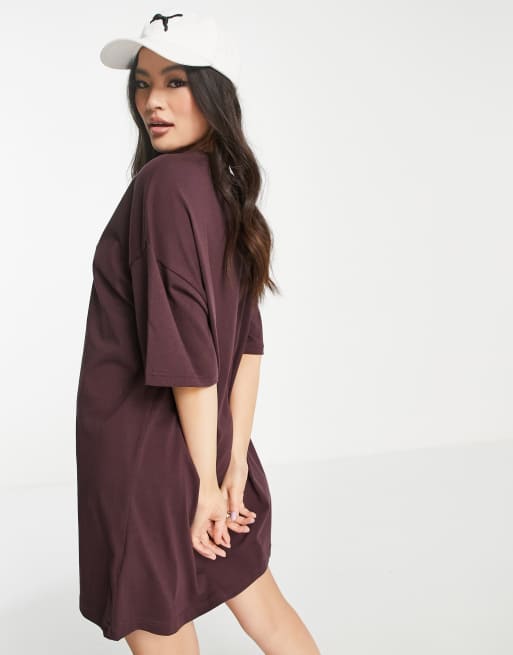 Burgundy tee hotsell shirt dress