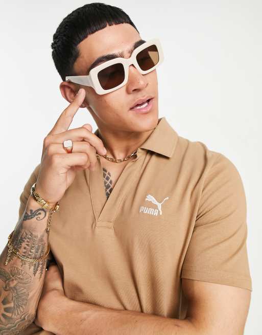 PUMA – Smartes Polohemd in Hellbraun, exklusiv bei ASOS 