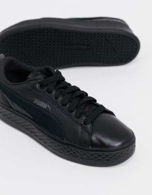 black trainers platform
