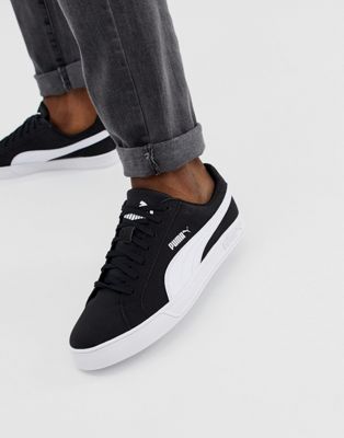 Puma smash sneakers in black and white | ASOS