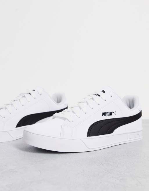 Puma - Smash vulc - Baskets - Blanc et noir
