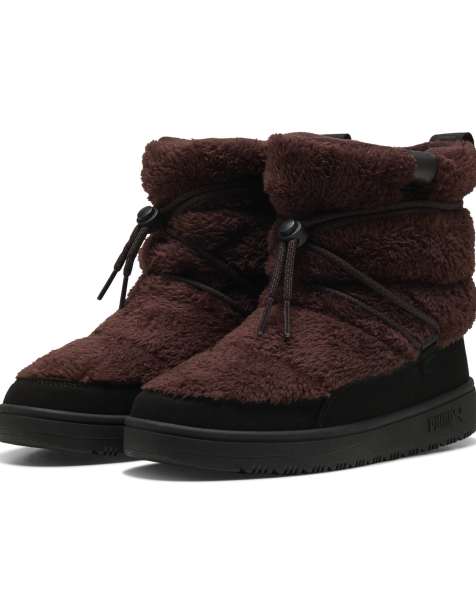 Puma Snowbae suede boots women in chocolate fondue-puma black - view 1