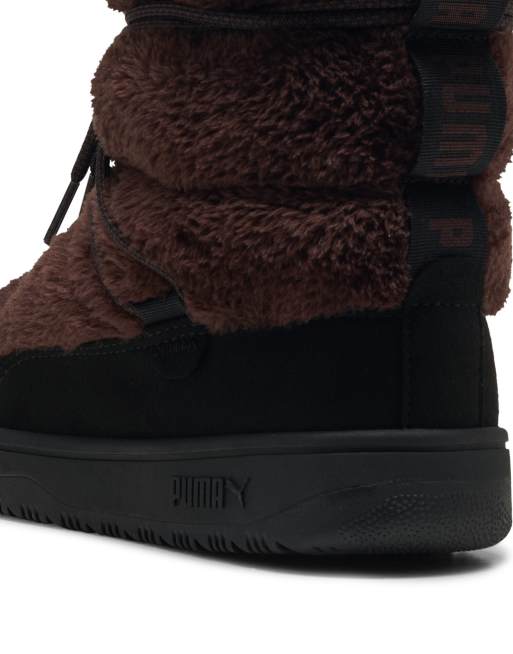 Puma Snowbae suede boots women in chocolate fondue-puma black, 2 of 6