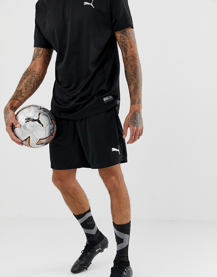 Puma Soccer logo shorts in black