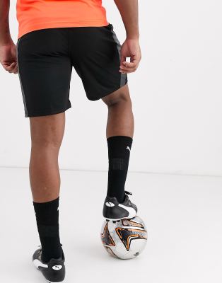 black puma soccer shorts