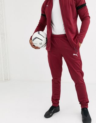 Puma Soccer tracksuit in burgundy with 