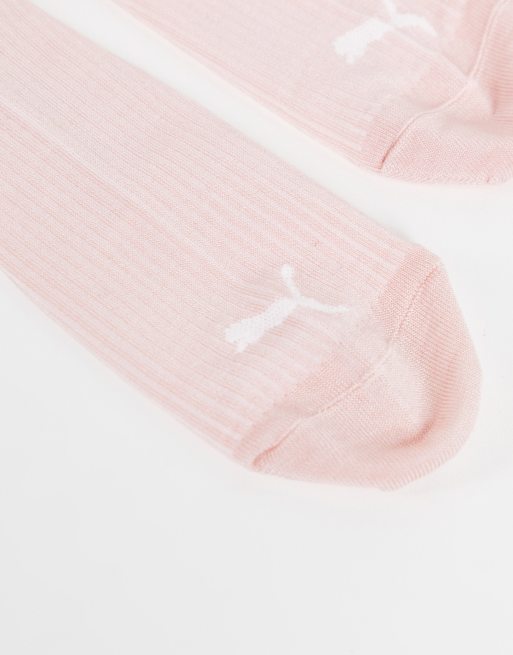 Puma – Socken in Rosa mit Knöchel-Logo im 2er-Pack, 3 von 4