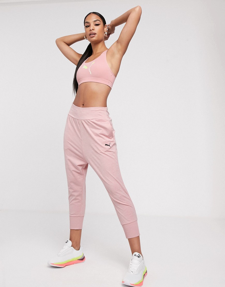 Puma soft sport drapey trousers in pink