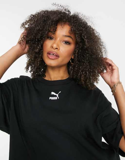 Puma — Sort T-shirt-kjole med lille logo, 3 af 4