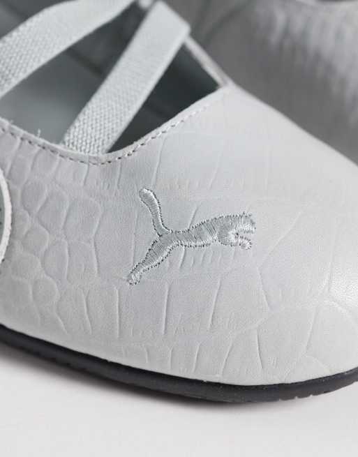 PUMA – Speedcat – Ballerinas in Kroko-Hellgrau, 2 von 5