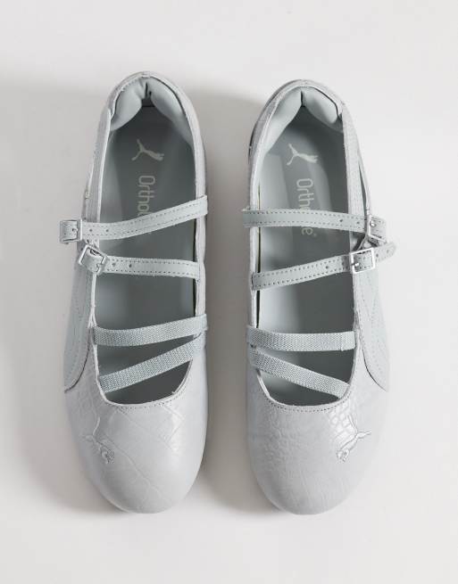 PUMA – Speedcat – Ballerinas in Kroko-Hellgrau, 3 von 5