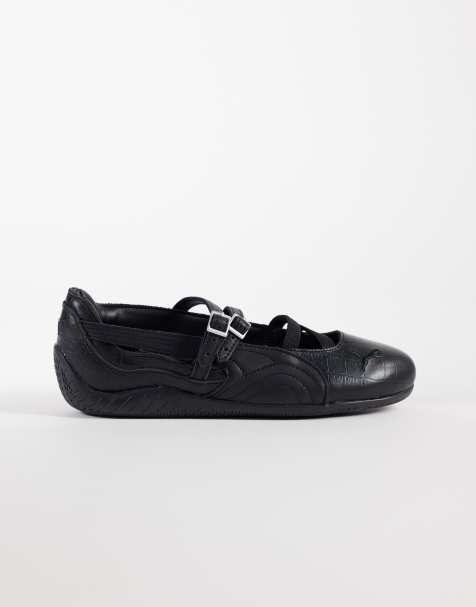 PUMA – Speedcat – Ballerinas in Kroko-Schwarz - view 1