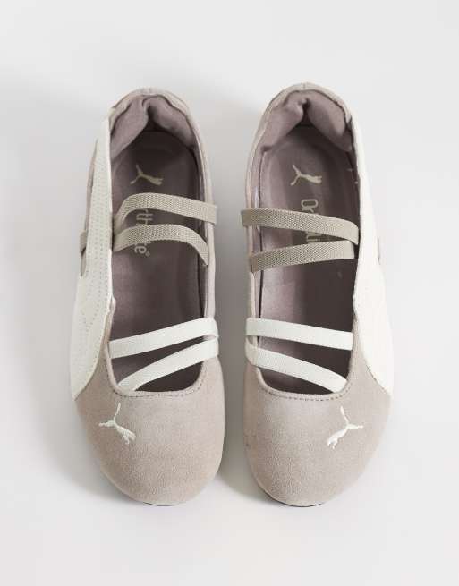 PUMA Speedcat ballerines en daim taupe, 2 de 5