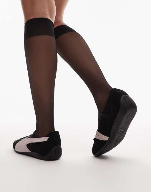 PUMA Speedcat ballet flats in black and pink ASOS