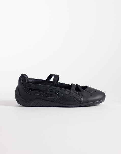 Puma Speedcat ballet flats in black leather - view 1