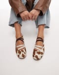 [Puma] PUMA Speedcat ballet flats in cow print-White 42 WHITE