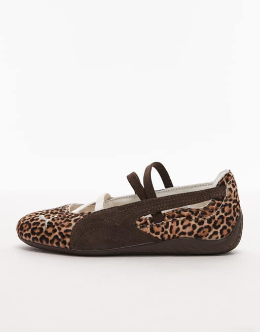 PUMA Speedcat ballet flats in leopard print