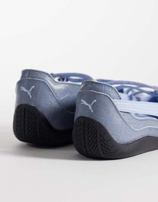 PUMA Speedcat ballet flats in light blue croc print, 3 of 5