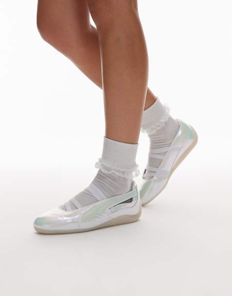 Puma Speedcat ballet flats in pearlised white - view 1