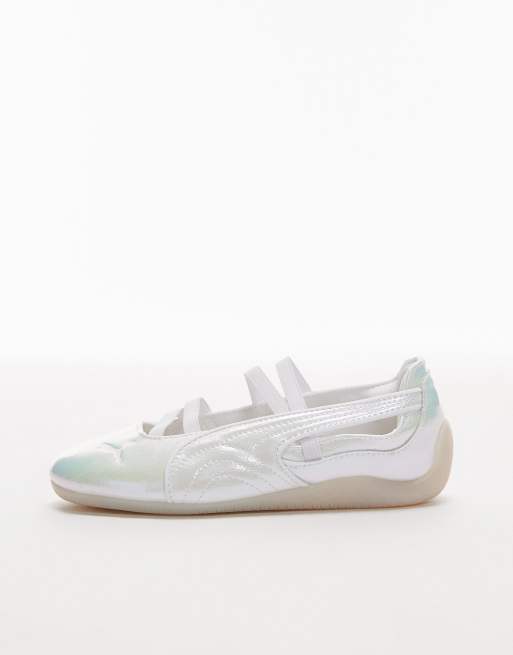 PUMA Speedcat ballet flats in pearlised white