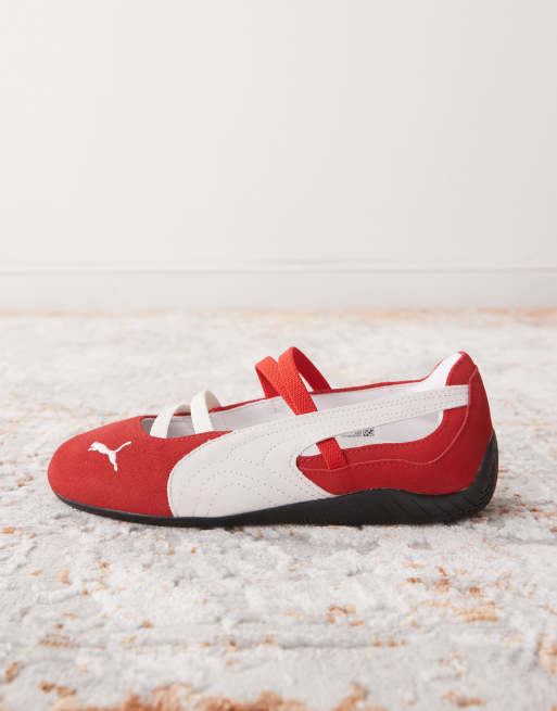 Puma Speedcat ballet flats in red