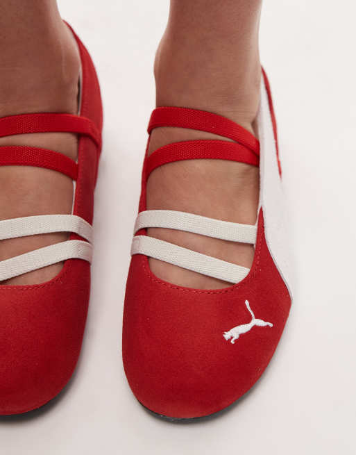 Puma Speedcat ballet flats in red, 3 of 5
