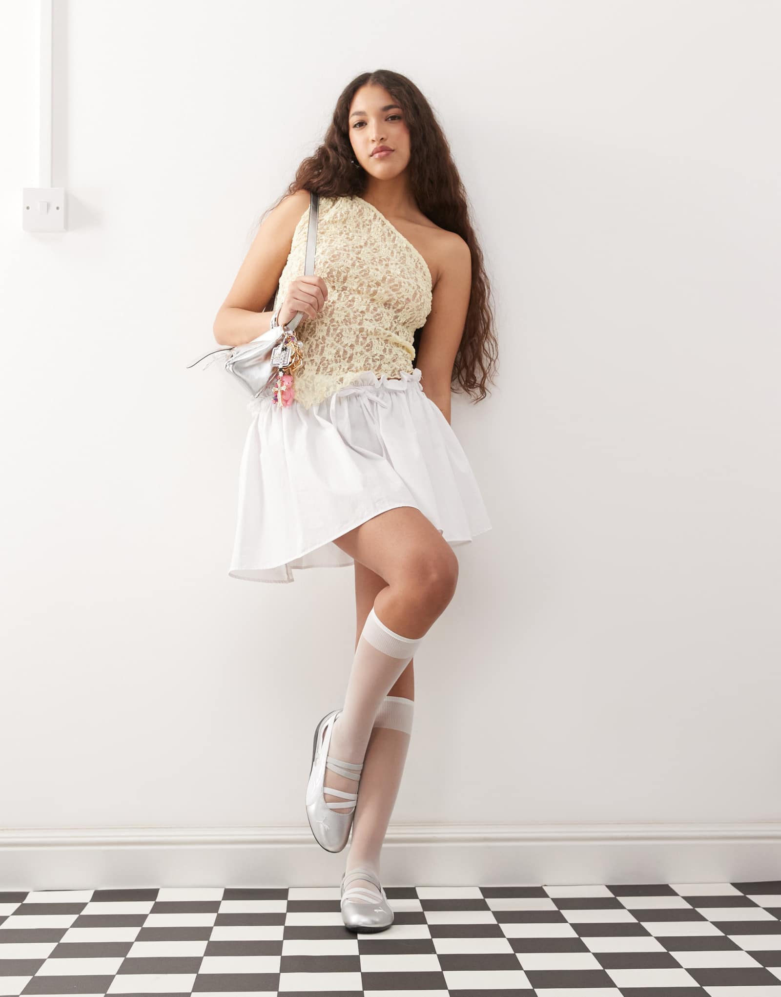 Серебристые балетки PUMA Speedcat