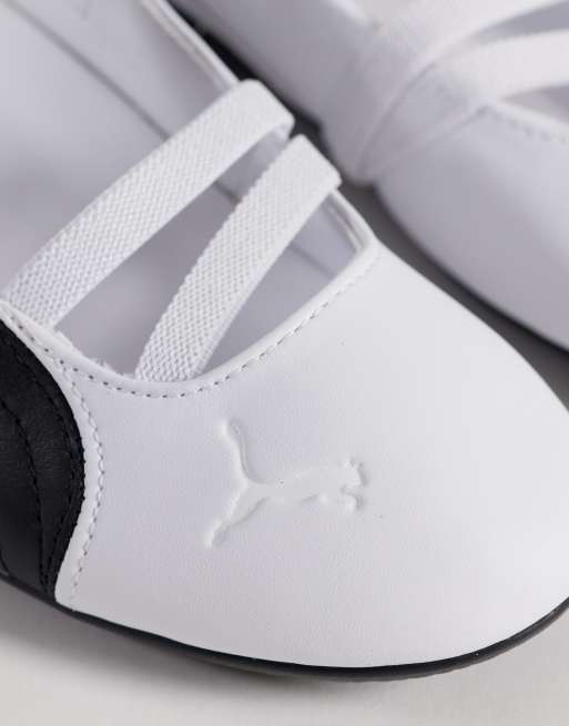 PUMA Speedcat ballet flats in white and black leather, 4 of 5