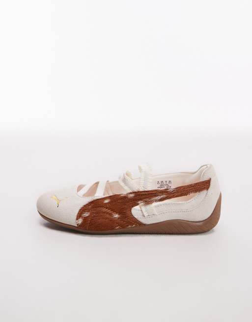 PUMA Speedcat Ballet flats in white with deer print - Exclusive to ASOS, 2 of 5