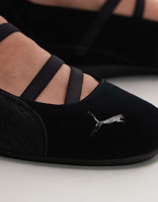 PUMA Speedcat Ballet flats with snake detail in black and gray, 4 of 5