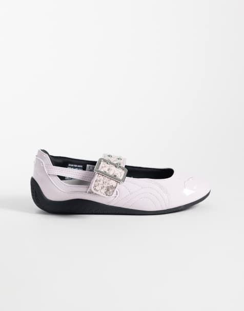 PUMA Speedcat Ballet flats with snake strap in light pink - view 1