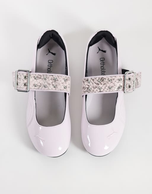 PUMA Speedcat Ballet flats with snake strap in light pink, 2 of 4