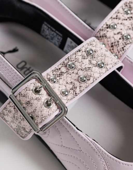 PUMA Speedcat Ballet flats with snake strap in light pink, 3 of 4