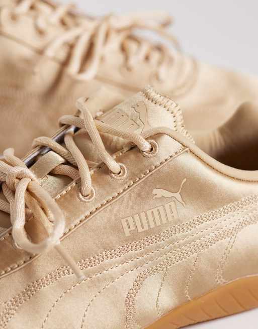 PUMA - Speedcat - Beige sneakers i satin, 3 af 5