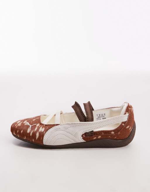 PUMA - Speedcat Doelette - Ballerina's van ponyhaar in hertenprint, exclusief bij ASOS, 2 van 5
