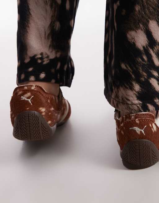 PUMA - Speedcat Doelette - Ballerina's van ponyhaar in hertenprint, exclusief bij ASOS, 3 van 5