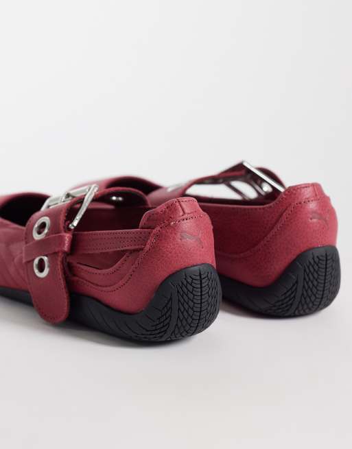 PUMA Speedcat Dress-Up ballet flats in burgundy, 4 of 5