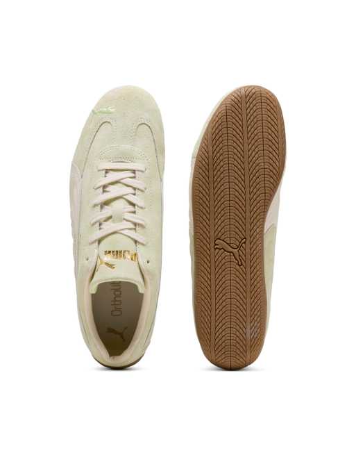 Puma Speedcat faded sneakers in green in cool cucumber-alpine snow, 4 of 4
