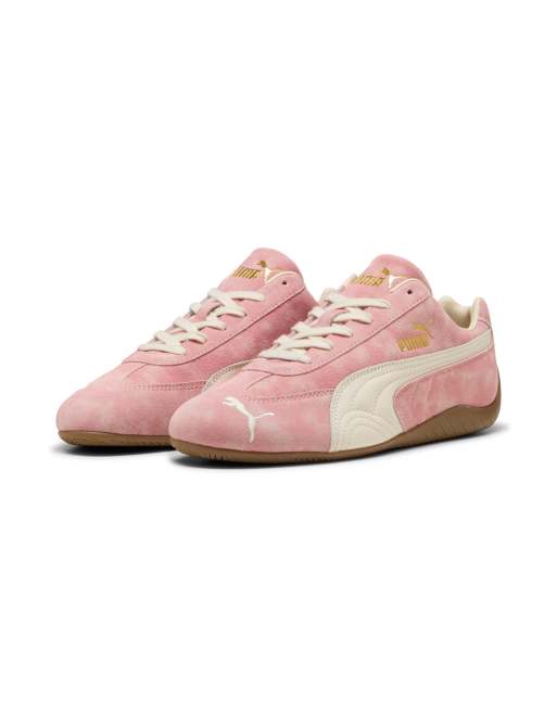 Puma Speedcat faded sneakers in pink in carnation pink-alpine snow, 3 of 4