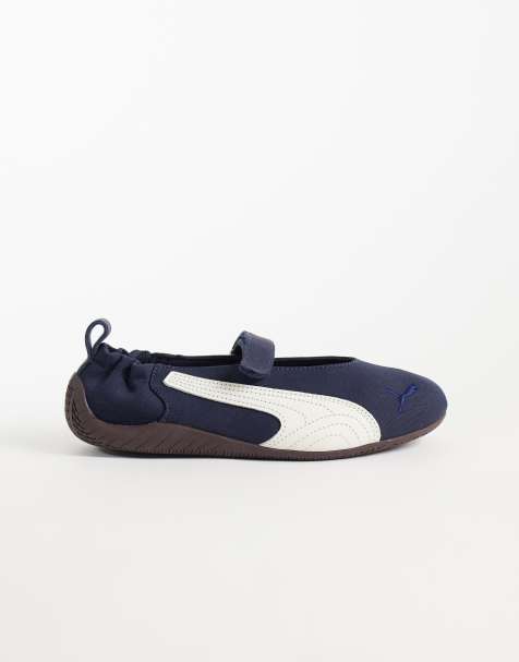 PUMA Speedcat Fleur baleriny z niebieskiego nylonu - view 1