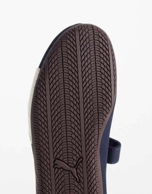 Puma Speedcat Fleur baller flats in blue nylon, 5 of 5