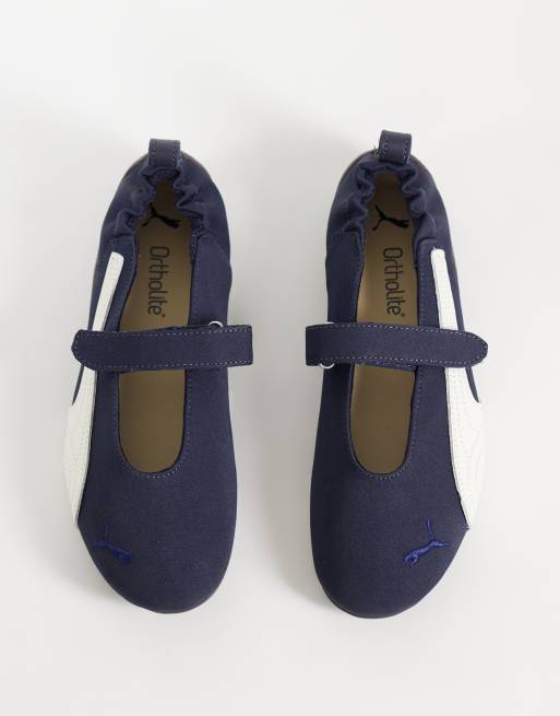 PUMA Speedcat Fleur ballerinaer i blå nylon, 2 af 5