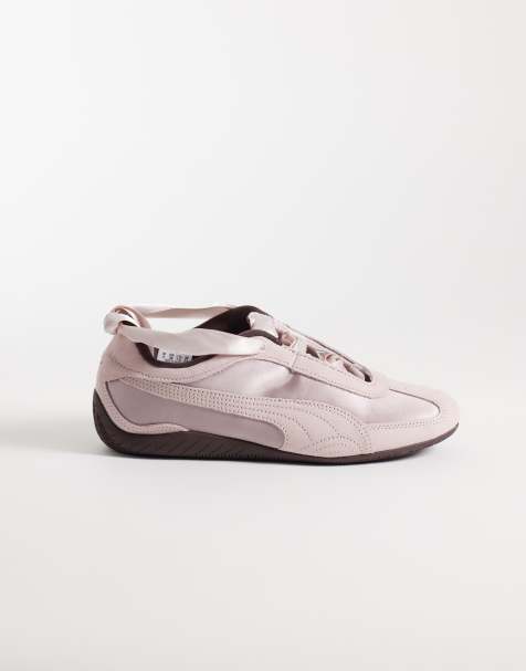Puma Speedcat Go Etoile sneakers with ribbon laces in pink satin - view 1