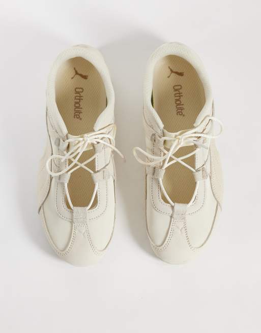 PUMA Speedcat Go sheer sneakers in beige, 2 of 5