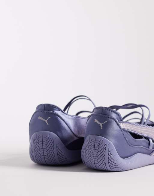 PUMA – Speedcat – Lila ballerinaskor i satin, 5 av 5