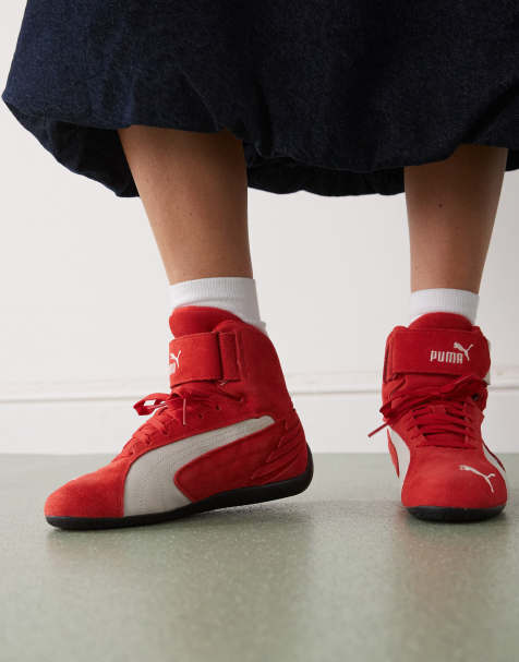 Puma Speedcat Mid trainers in red - view 1