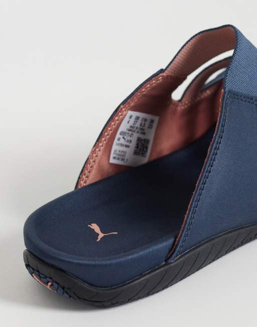 Puma Speedcat mule in blue satin, 3 of 5