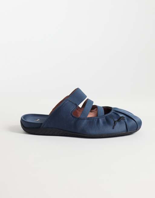 PUMA Speedcat mules en satin bleu, 2 de 5