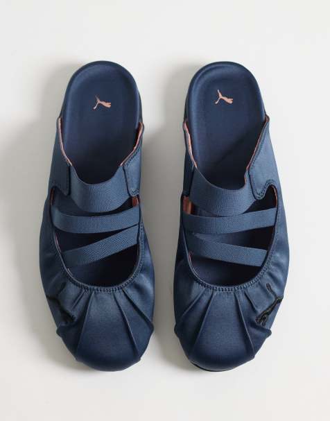 PUMA Speedcat mules i blå satin - view 1